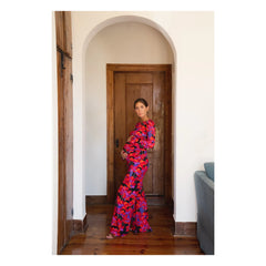 Paloma Collection – Andrea Flower Power Umstandshose | Rot