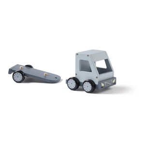Kid's Concept – Müllwagen aus Holz mit Formsteckspiel