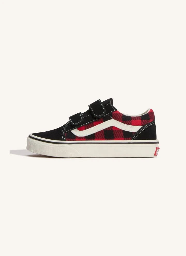Vans - Scratch Sneakers Old Skool V Buffalo Plaid Karierter | Rot