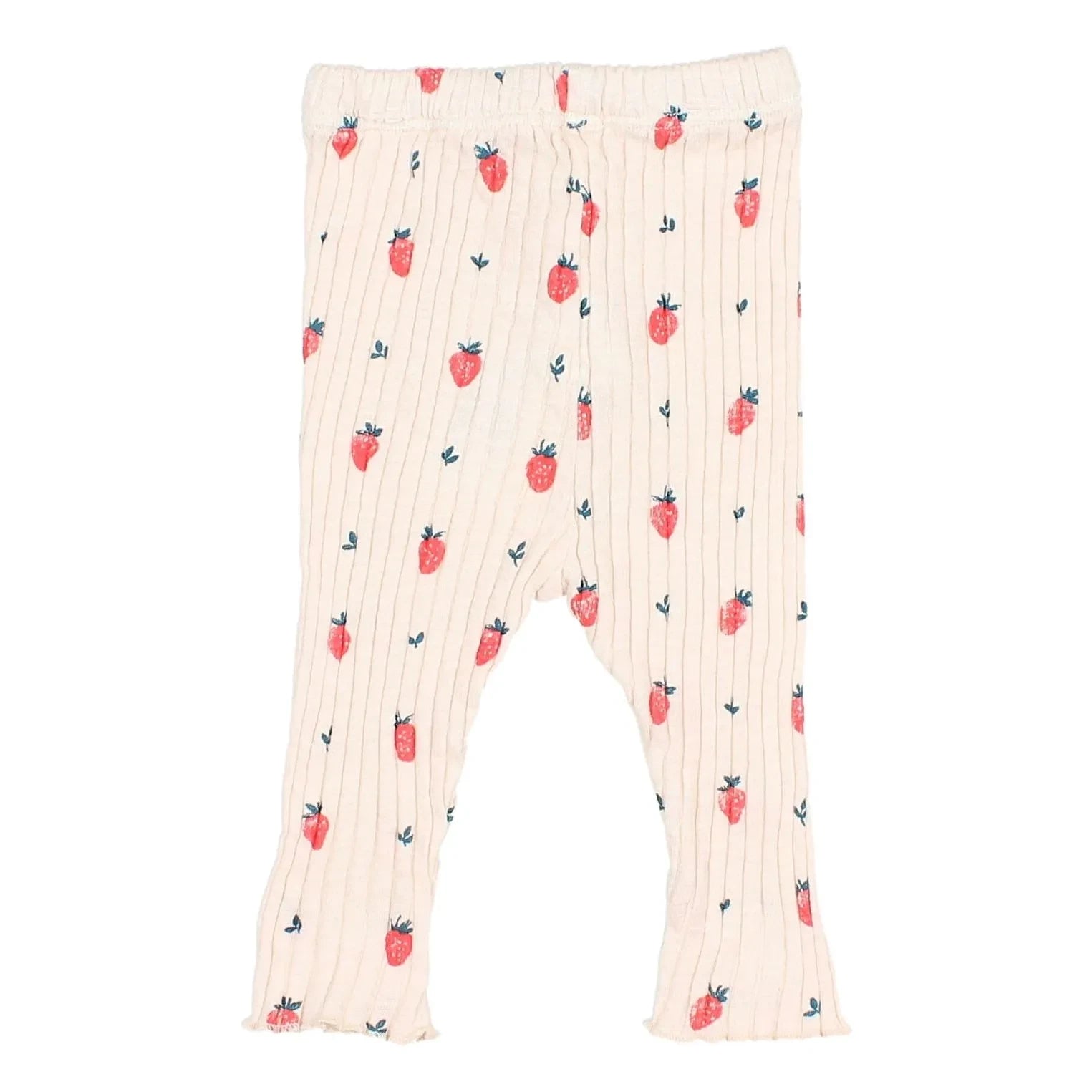 Búho – Gestreifte Leggings Erdbeere Bio-Baumwolle | Hellrosa