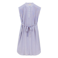 a.p - Gestreiftes Kleid aus Bio-Baumwolle | Lavendel