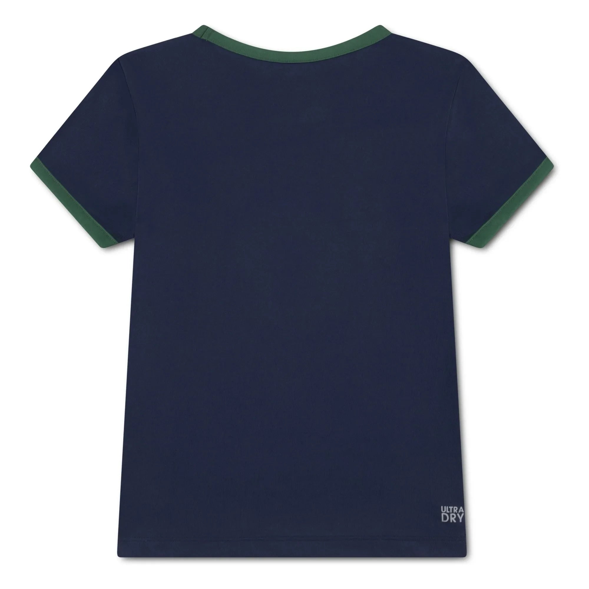 Lacoste - Sport-T-Shirt mit Kontrastkragen aus recycelten Fasern | Marineblau