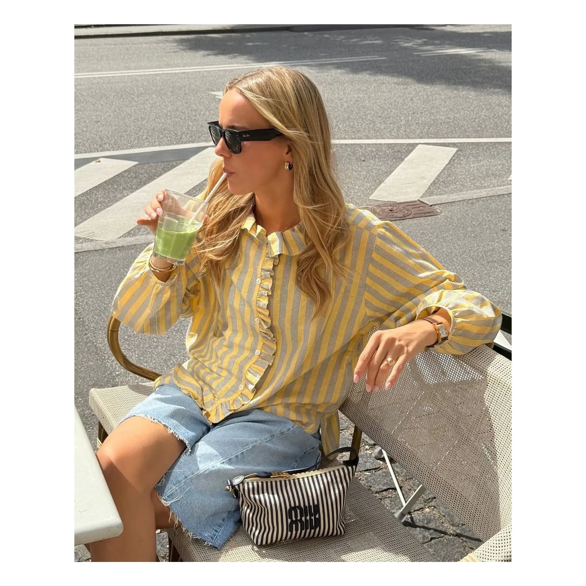 SISSEL EDELBO - Gestreiftes Mirelle Hemd | Gelb