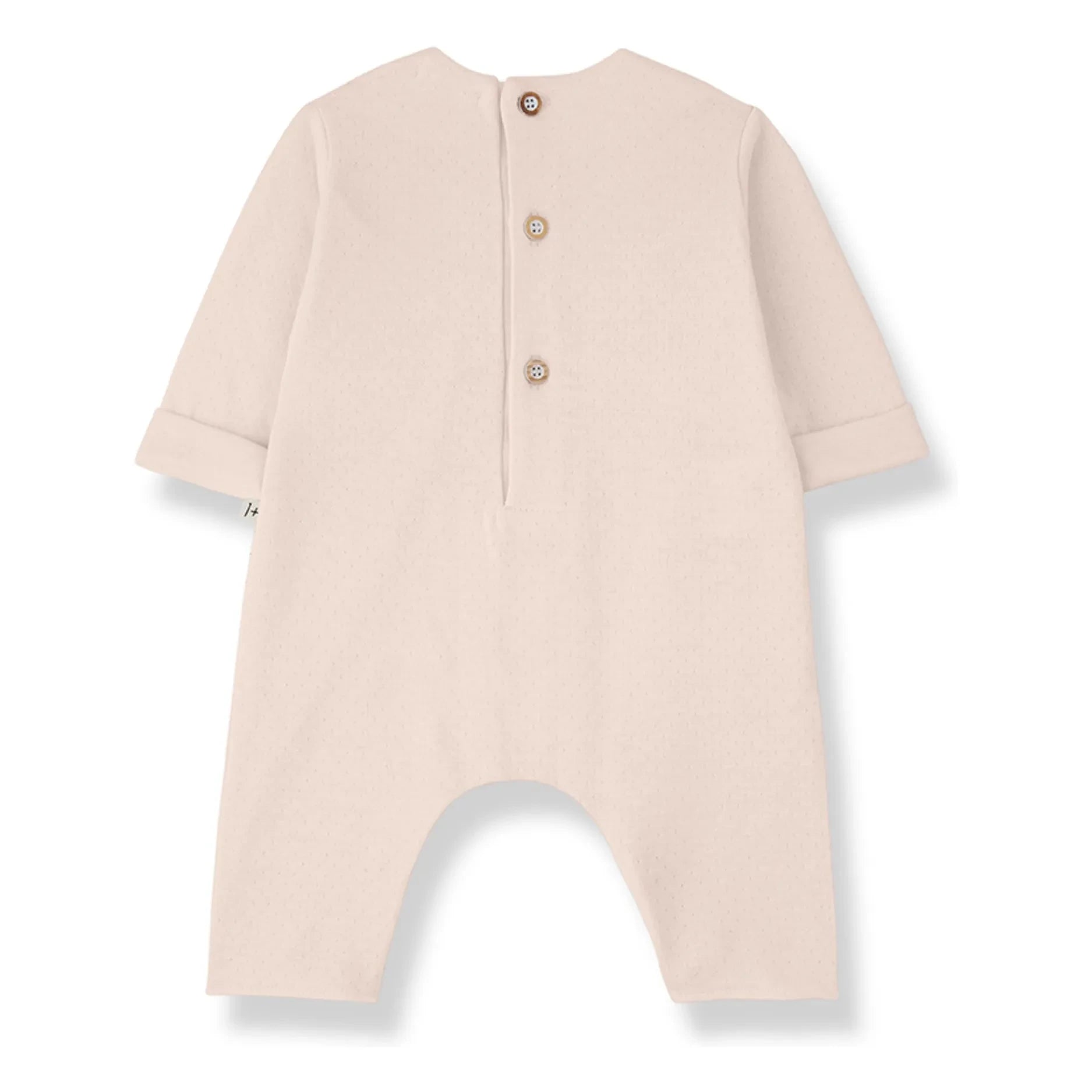 1+ in the family - Pointelle Strampler Margot | Beige Rosa