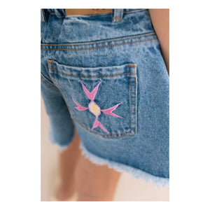 Jenest - Lilou Bio-Baumwoll-Denim-Shorts | Blau