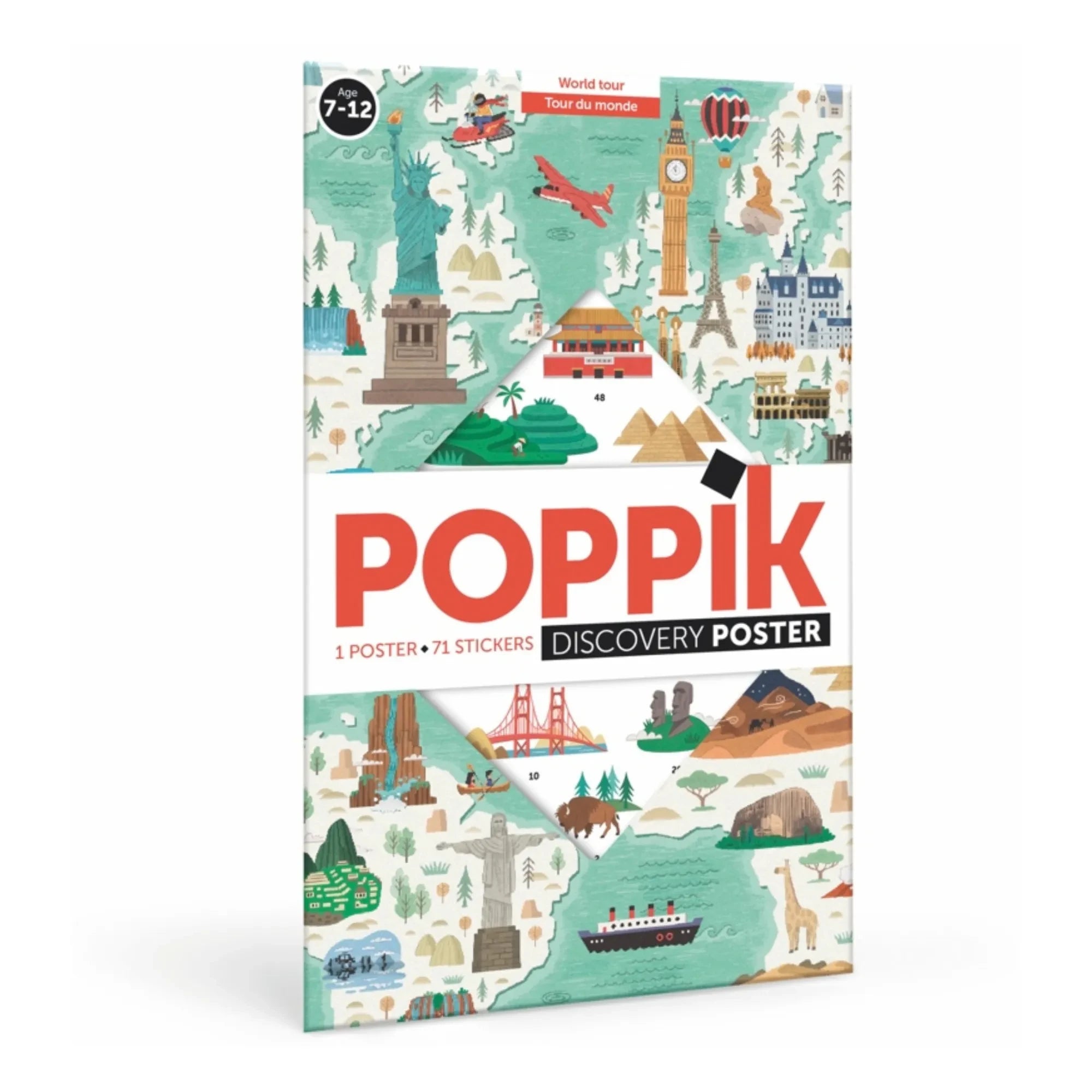 Poppik - Weltreise Sticker Poster