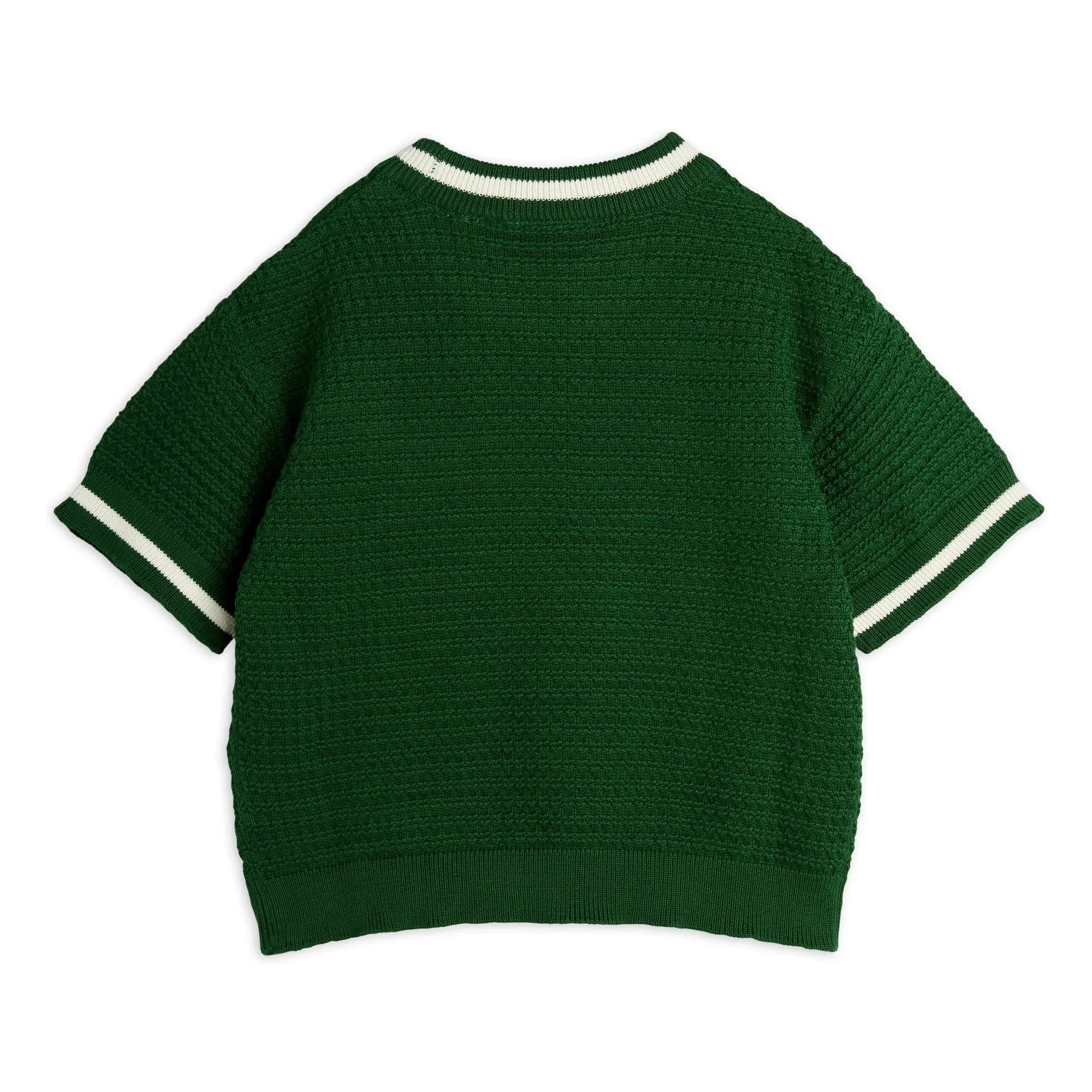 Mini Rodini - Eidechsen kurzärmeliger Pullover aus Bio-Baumwolle | Grün