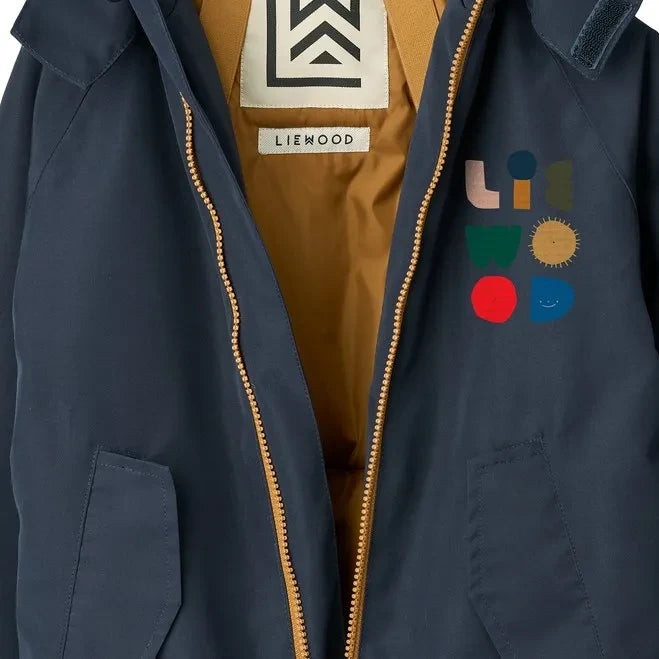 Liewood - Maddy Color-Block-Skioverall aus recycelten Fasern | Nachtblau