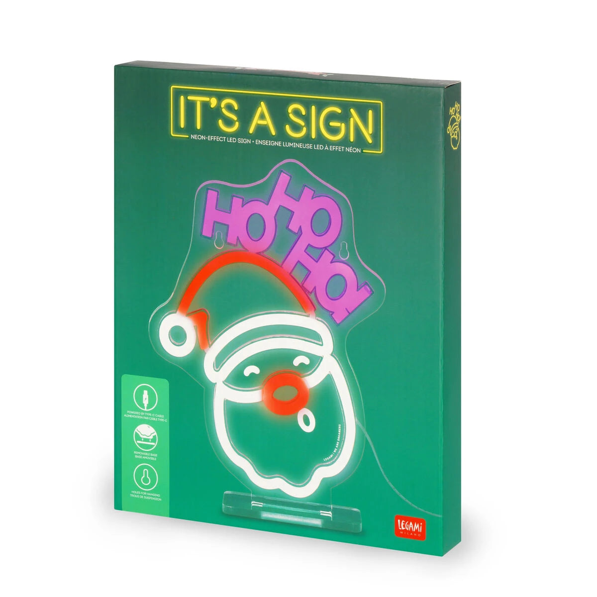 Legami - Neon-Effekt LED Lampe - Weihnachtsmann - Es ist ein Zeichen