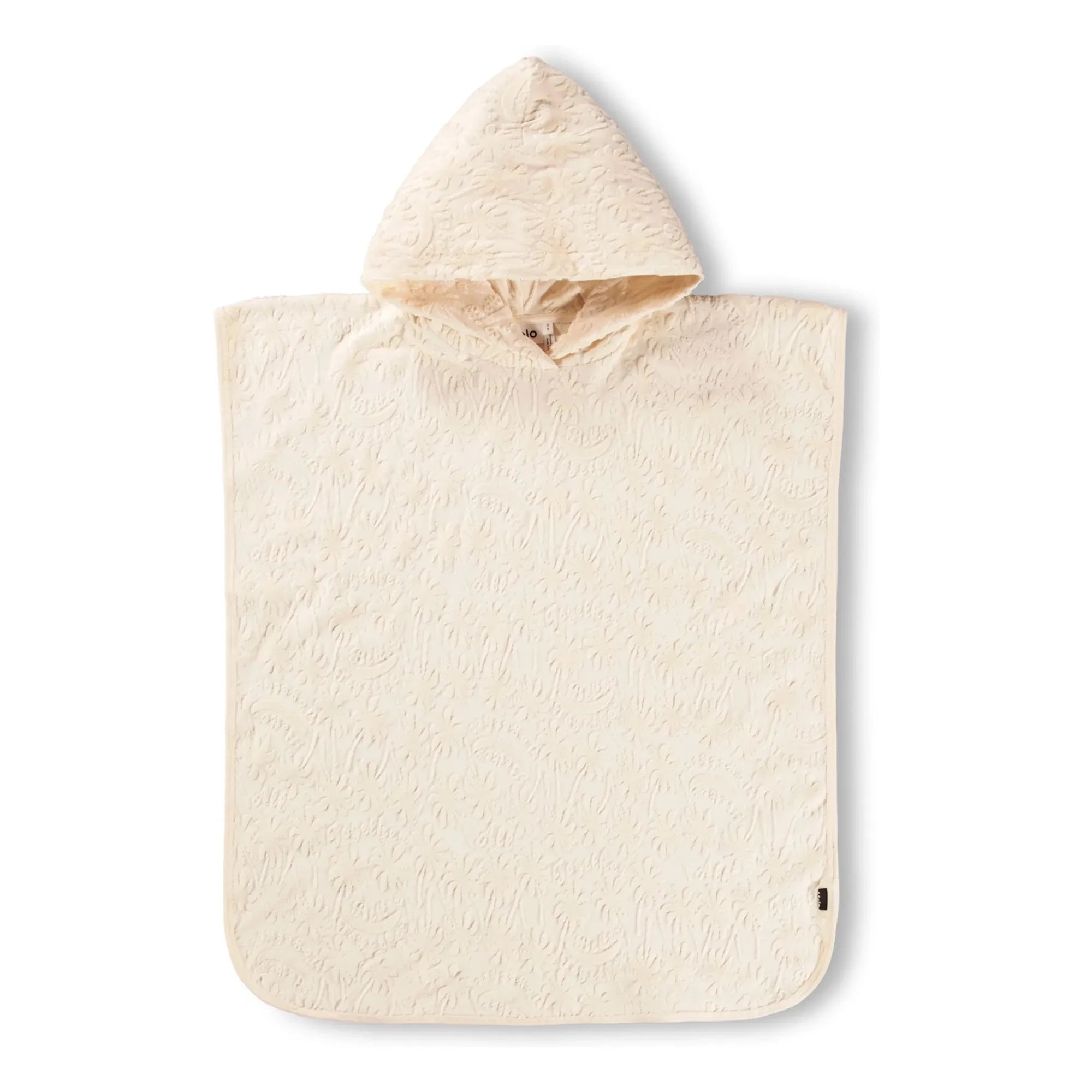 Molo - Poncho de Bain Beach Cover Up Strukturierte Palmen | Cremeweiß