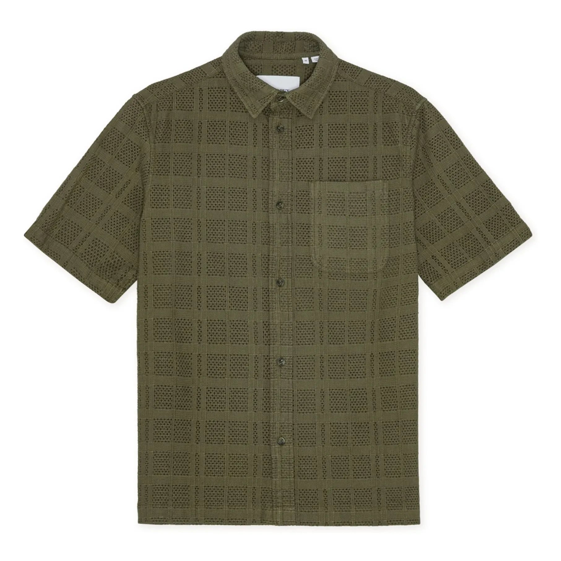Les Deux - Charlie Baumwoll-Kurzarmhemd | Khaki