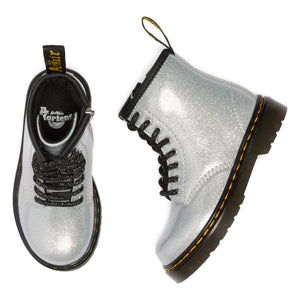 Dr. Martens – 1460 J Glitter Stiefel | Silber
