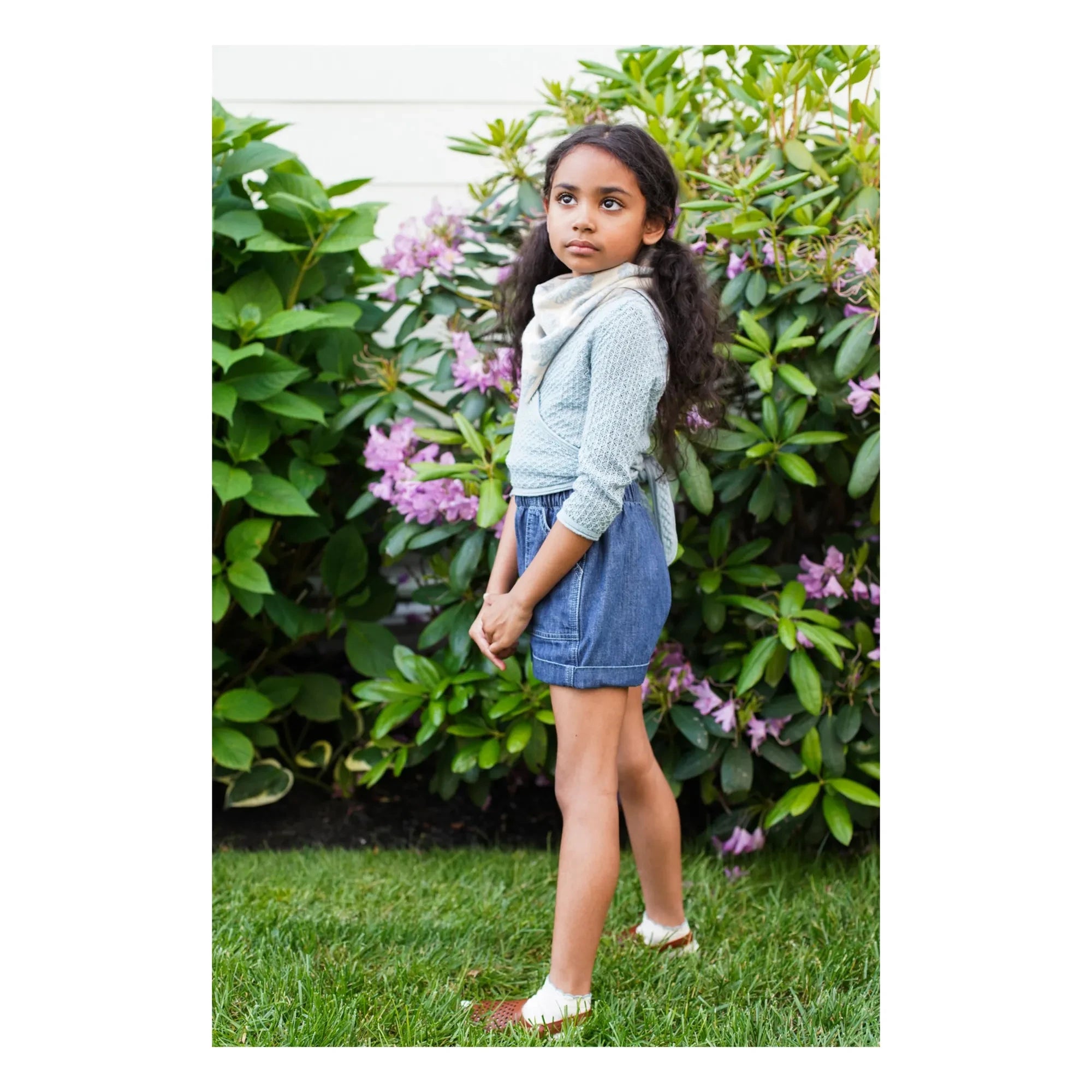 Soor Ploom - Ina Bio-Baumwoll-Wickeljacke | Eisblau