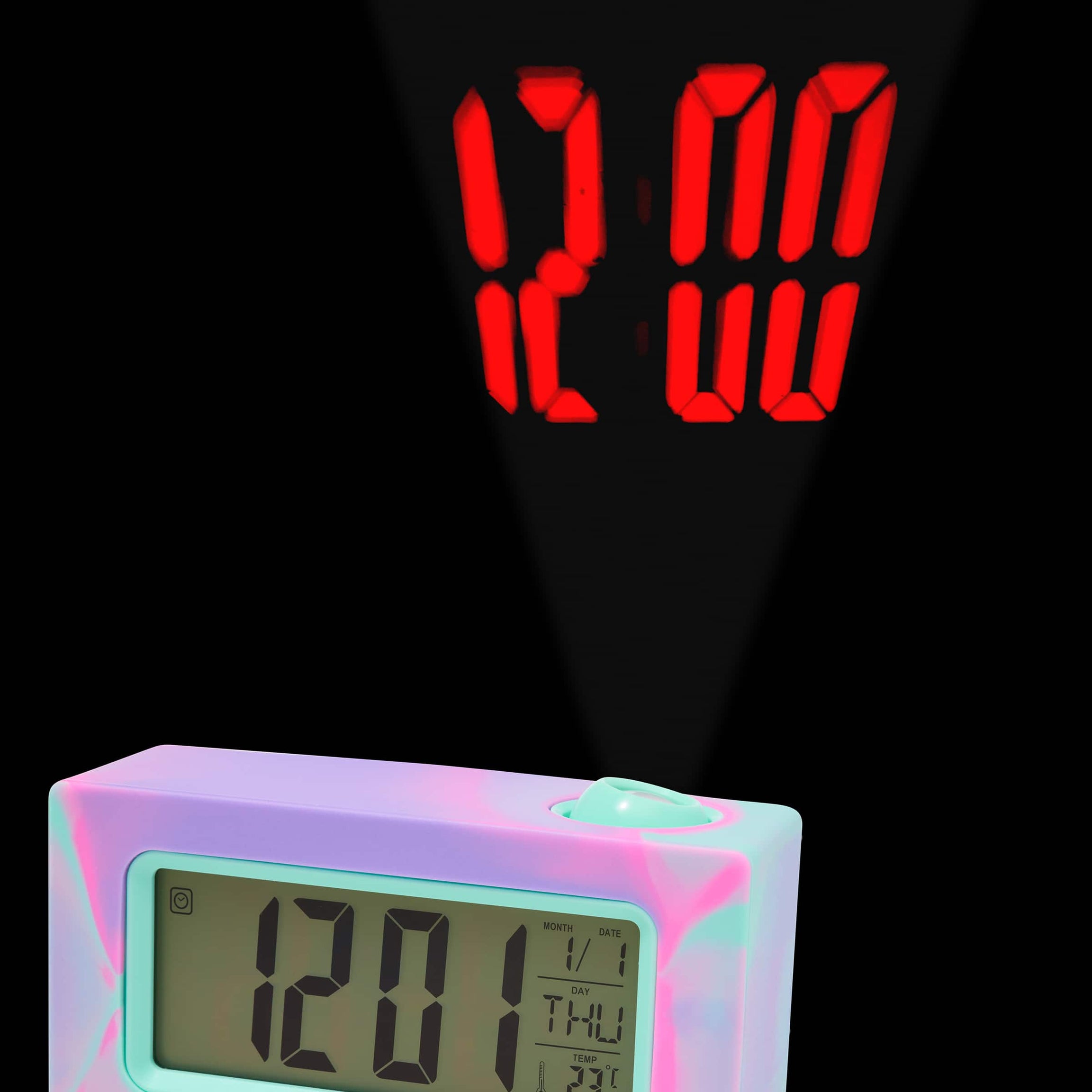 Smiggle - Projektörlü Işıklı Dijital Masa Saati-Dinossi