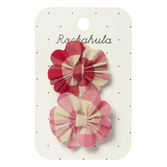 Rockahula Kids - Rosa | 2er Set Vichy-Schleifen-Haarklammern