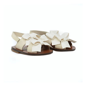 Pèpè - Sandalen mit Doppelknoten | Ecru