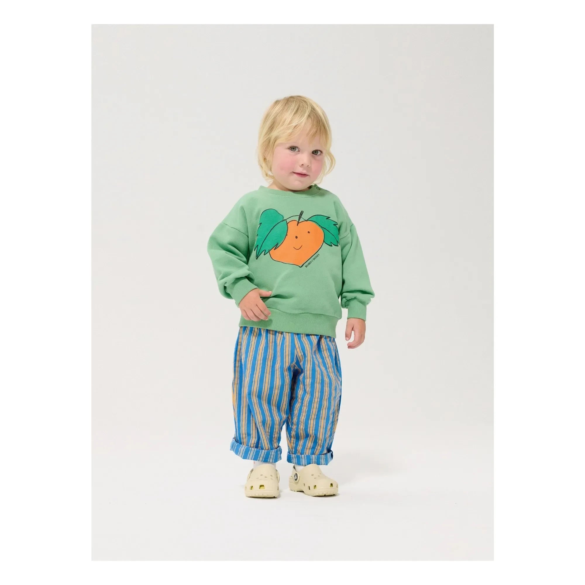 Bobo Choses - Orangefarbenes Sweatshirt aus Bio-Baumwolle | Grün