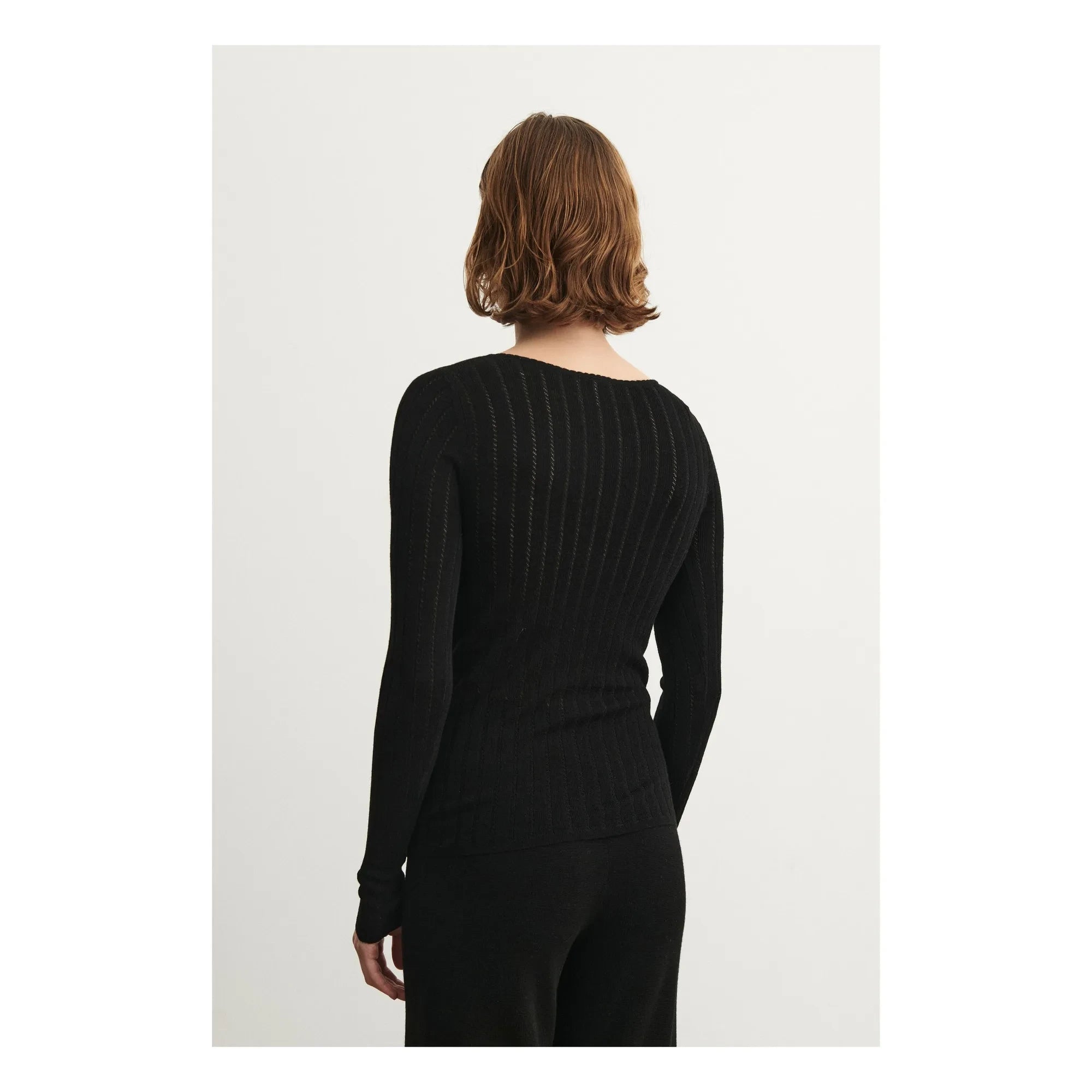 FUB - Slip aus Pointelle Merinowolle - Damenkollektion | Schwarz