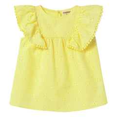 Cozmo - Sophia besticktes Kleid | Gelb