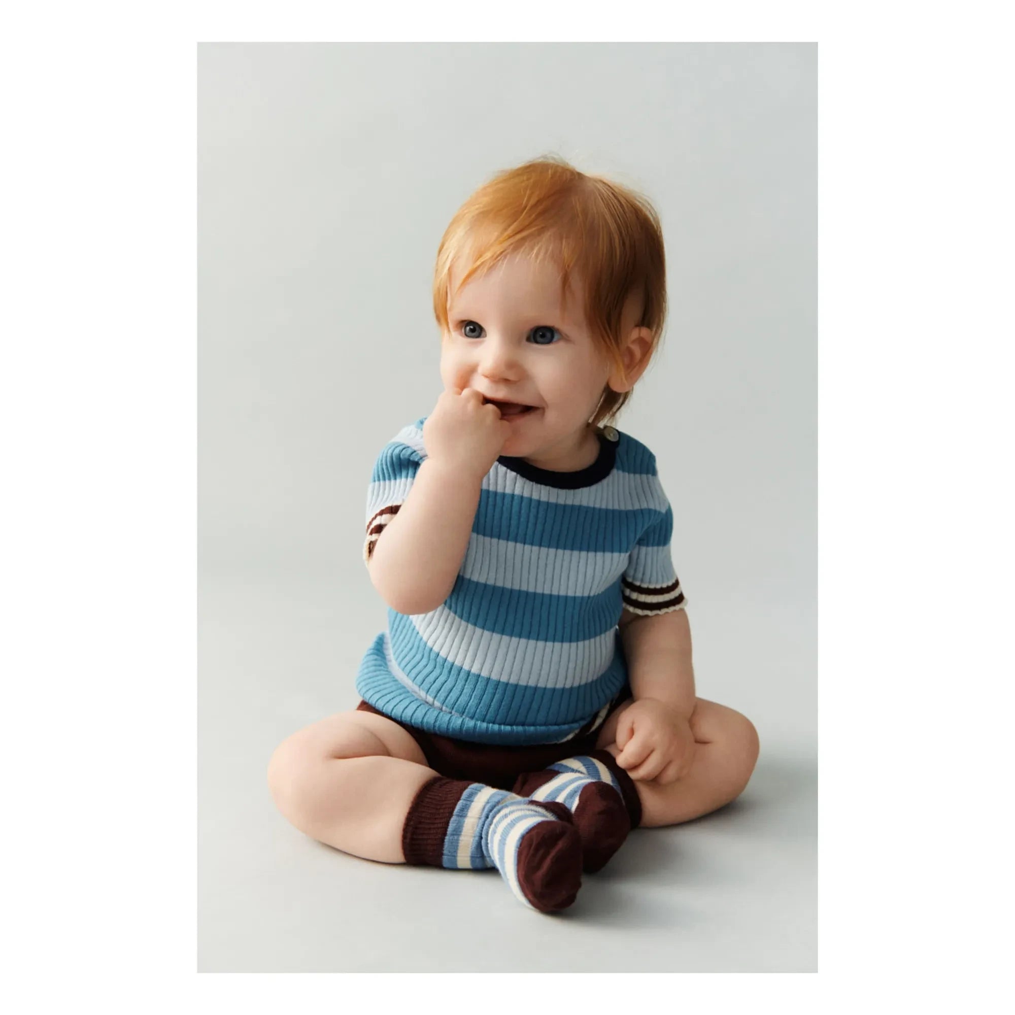 FUB - Klassische Ringelsocken 2er-Set | Azurblau