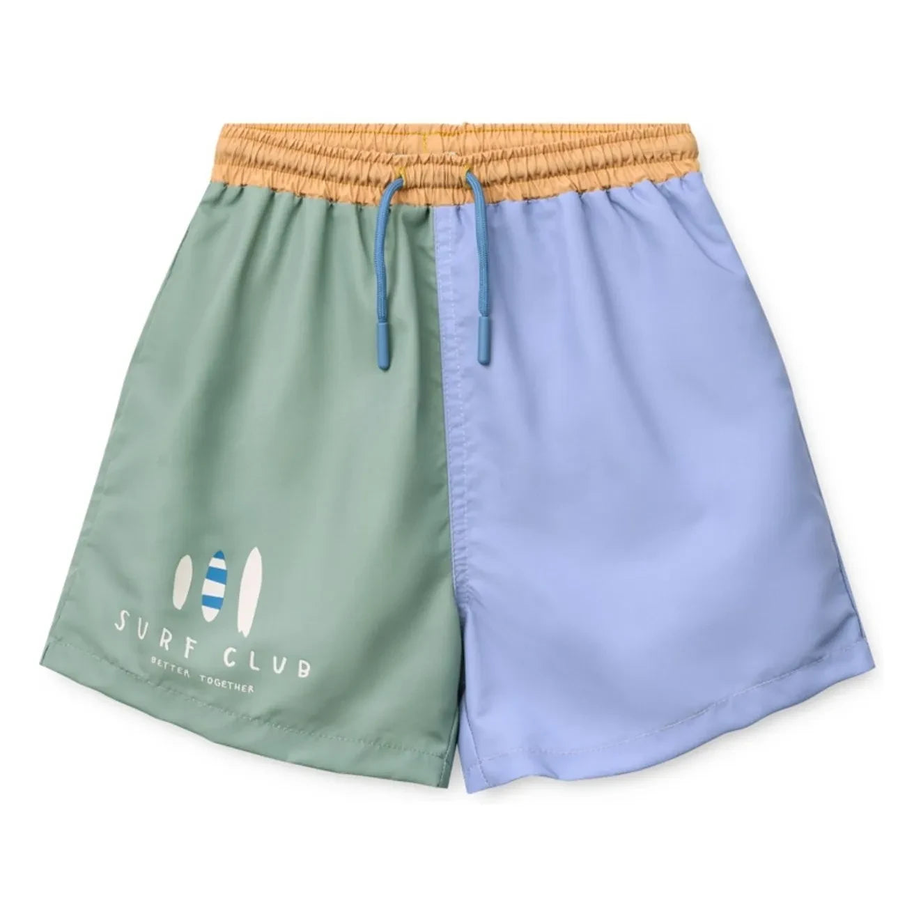 Liewood – Duke Colorblock Badeshorts aus recyceltem Fasern | Blau