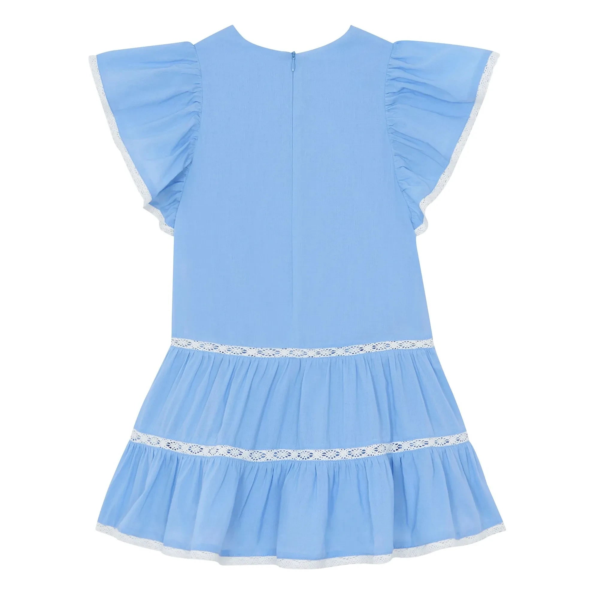 Tartine et Chocolat - Spitzenkleid mit Rüschen | Azure Blue