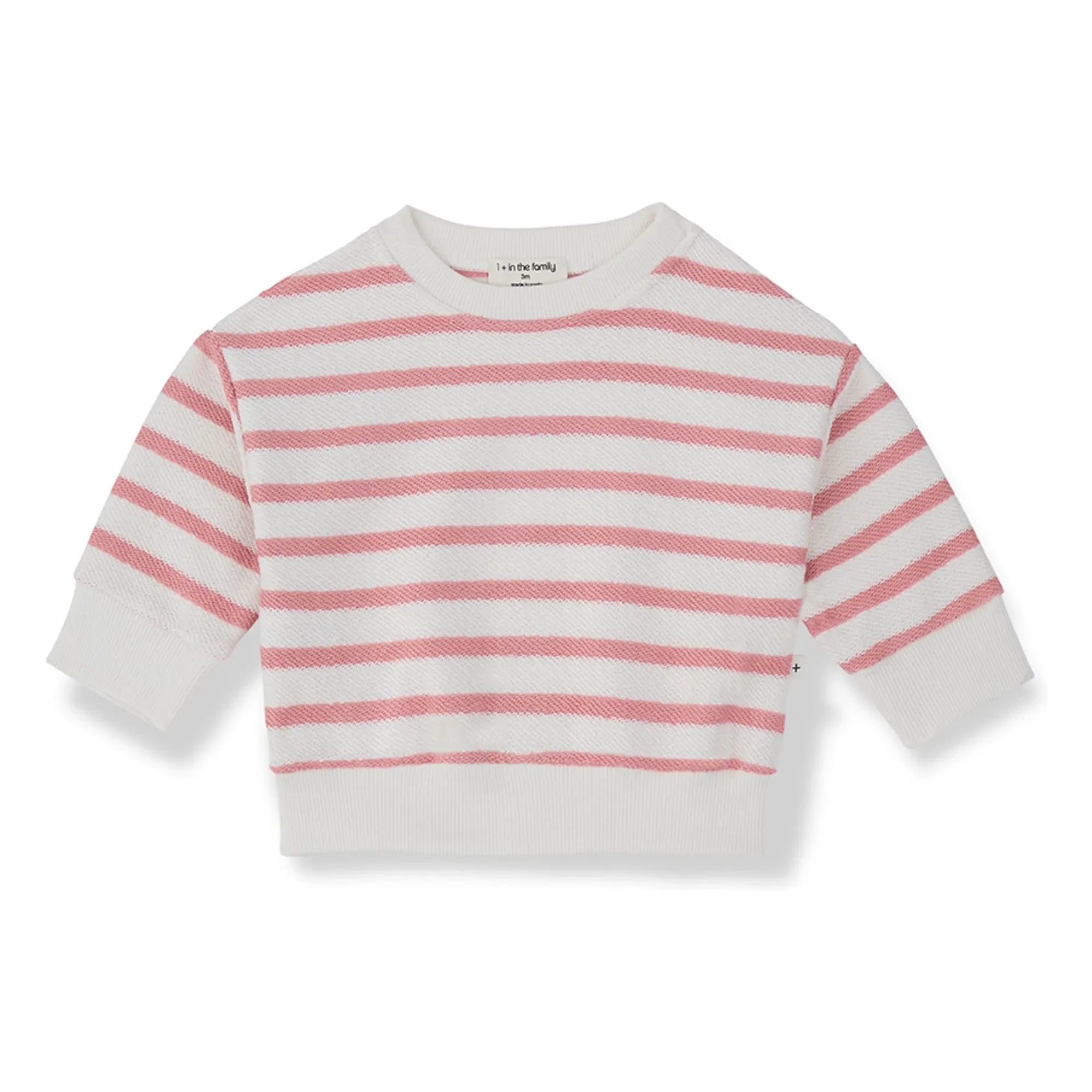 1+ in the family - Gestreiftes Marroig-Sweatshirt | Rouge