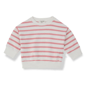 1+ in the family - Gestreiftes Marroig-Sweatshirt | Rouge