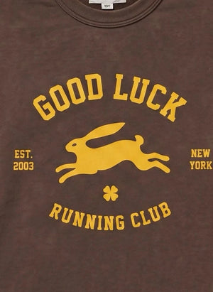 Finger in the nose - "Blow Good Luck" Organische Baumwoll-Sweatshirt | Schokolade