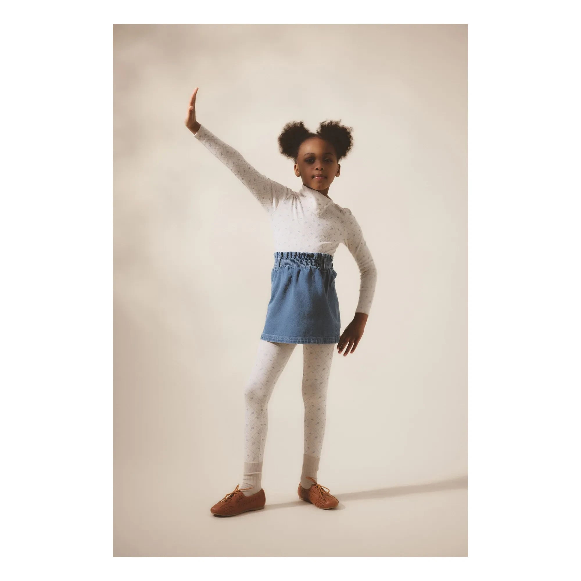 Soor Ploom - Leggings aus Bio-Baumwolle mit Blumenmuster | Ecru