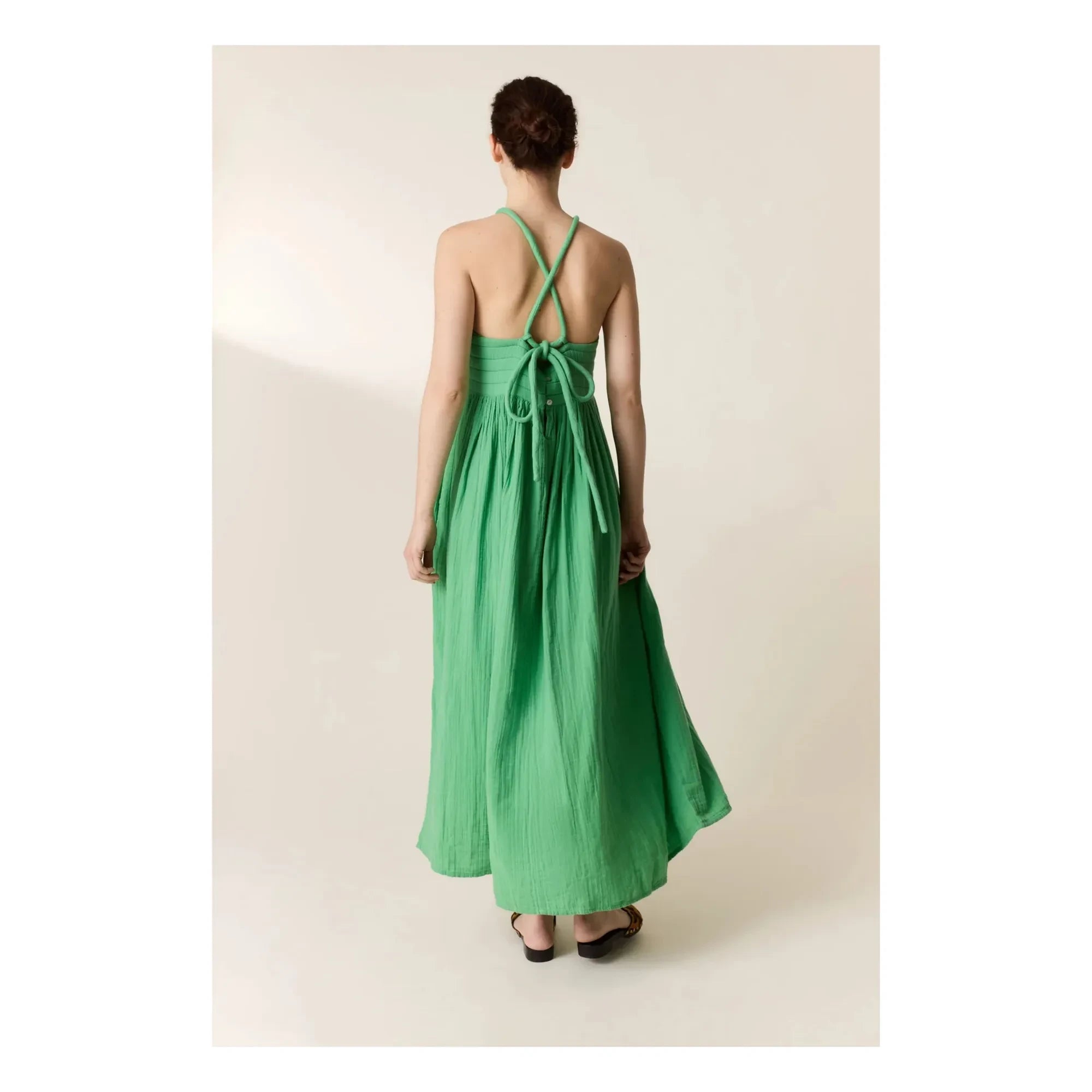 Leon & Harper - Romee Kleid aus Bio-Baumwolle | Wassergrün