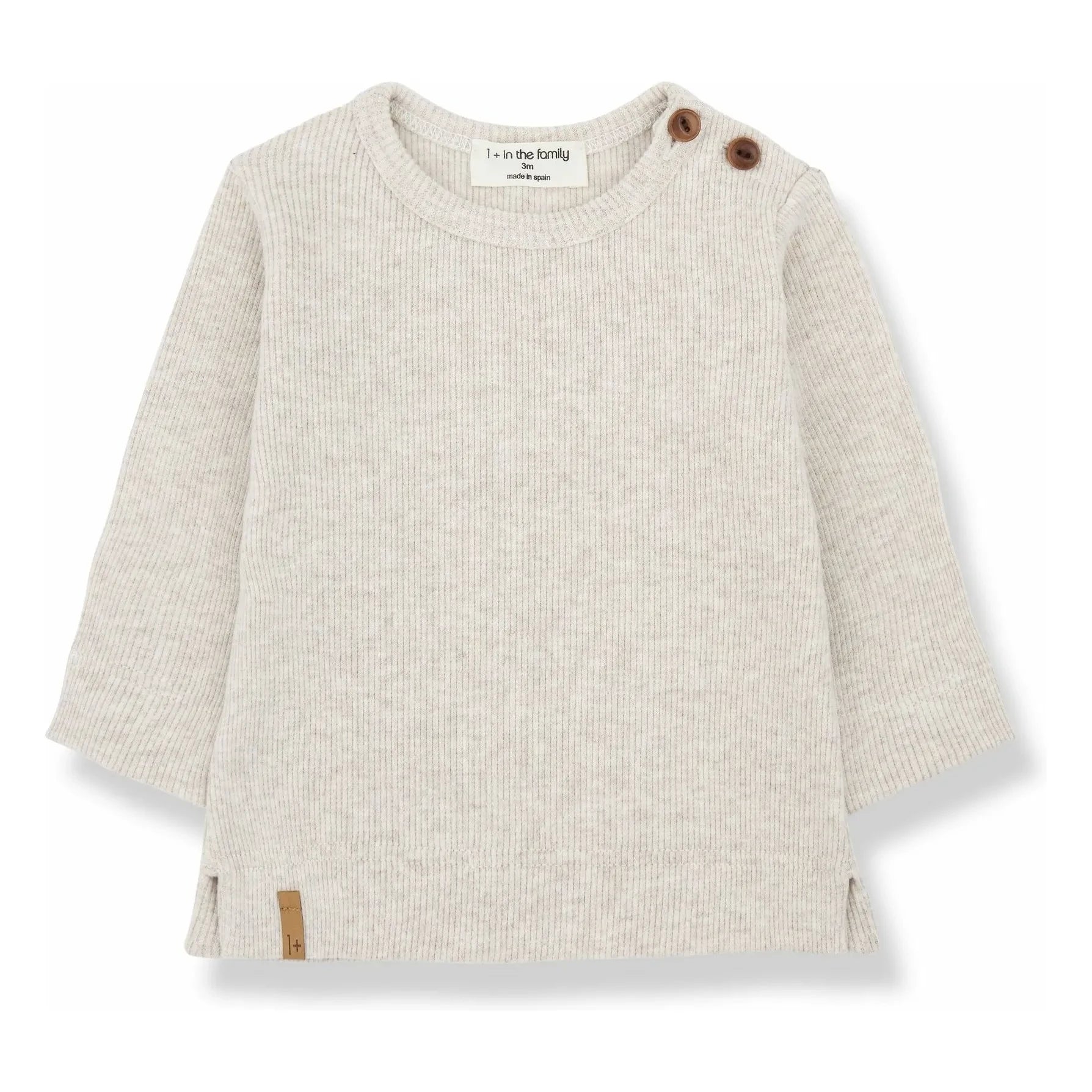 1+ in the family - Alfons T-Shirt | Melierter Beige