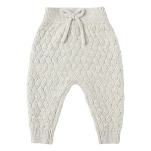 Quincy Mae - Recycelte Faser Strick-Chiné Hose | Hellblau