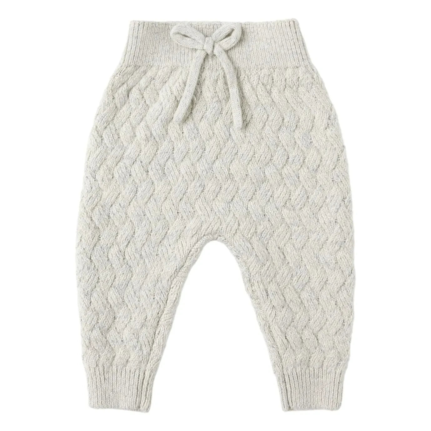 Quincy Mae - Recycelte Faser Strick-Chiné Hose | Hellblau