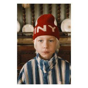 Tinycottons – Gestreifte Fleecejacke | Petrolblau