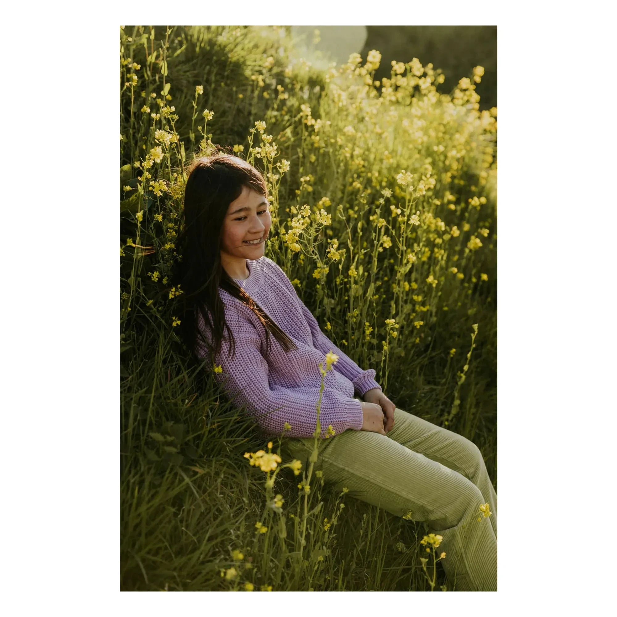 Yuki - Bio-Baumwoll-Dickstrickpullover | Lavendel