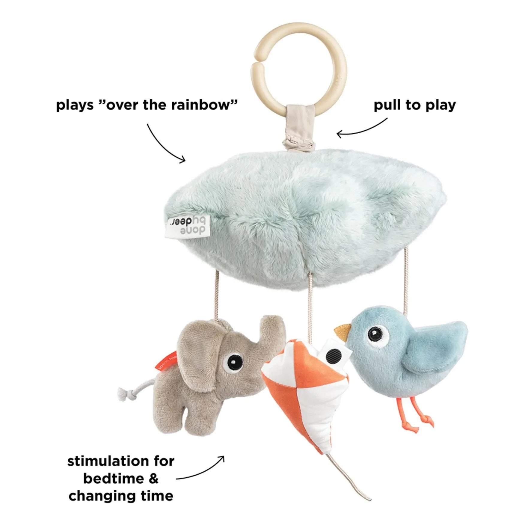 Done by deer - Spieldecke mit Musik | Blau
