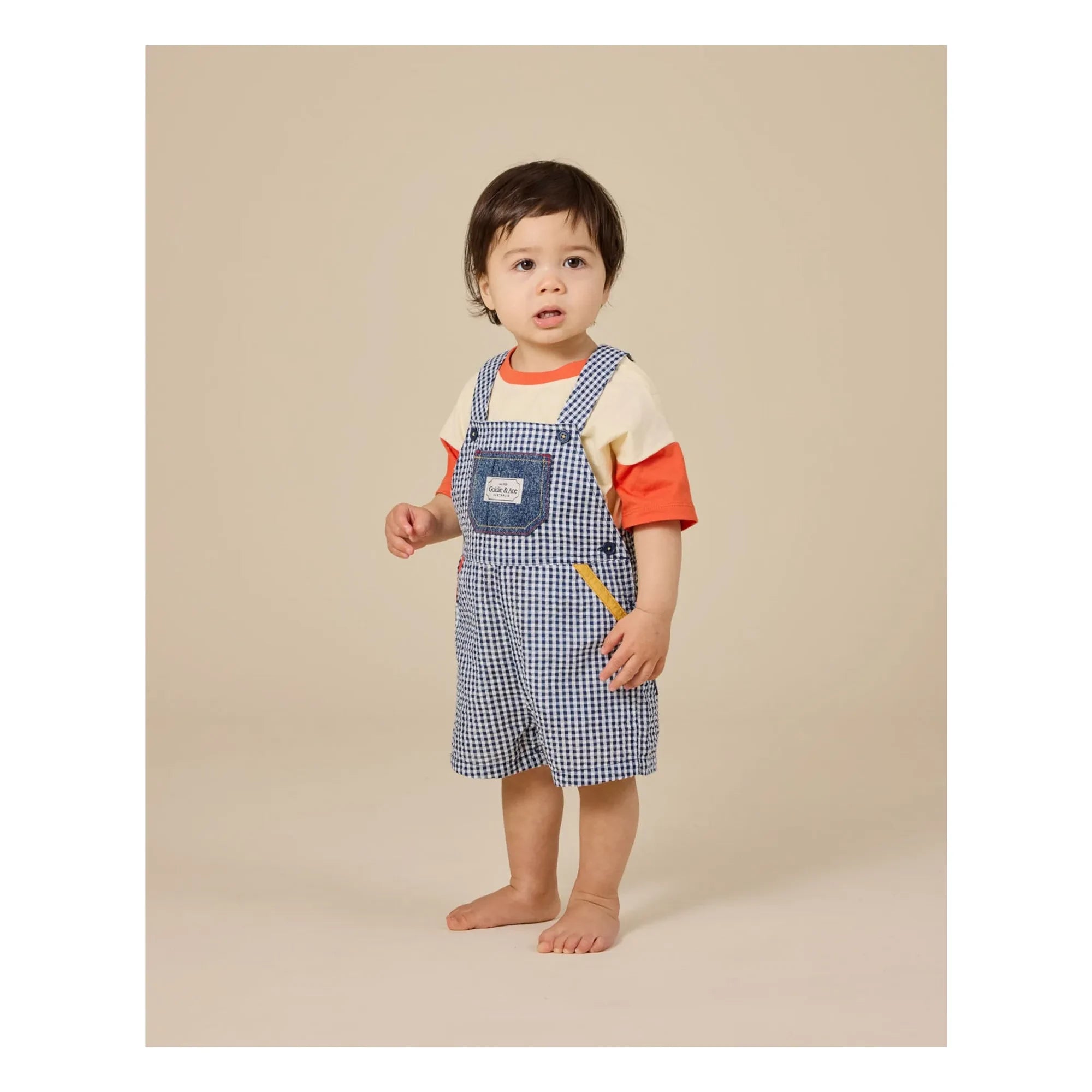 Goldie + Ace - Vichy Strampler | Navy