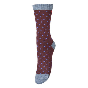 Becksöndergaard - Gepunktete Wola Wollsocken | Elfenbein