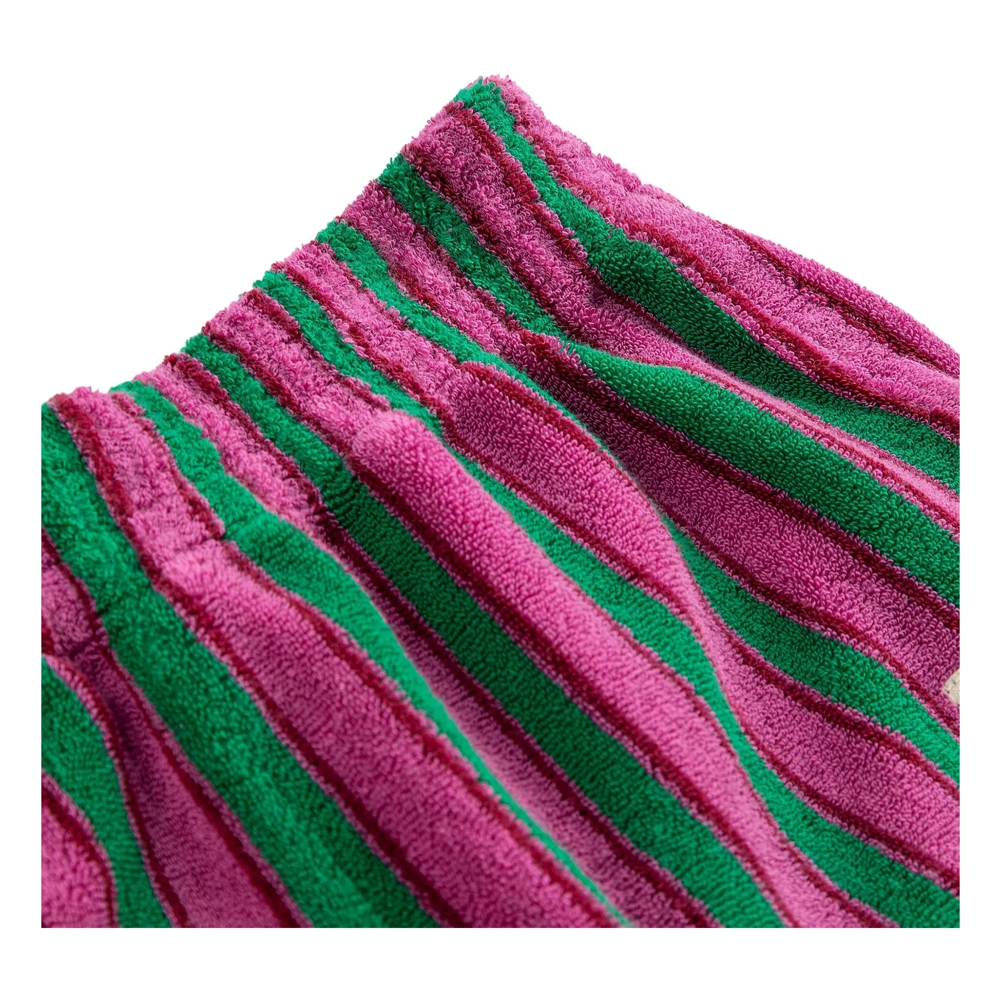 Bobo Choses - Gestreifte Frottee-Shorts | Grün