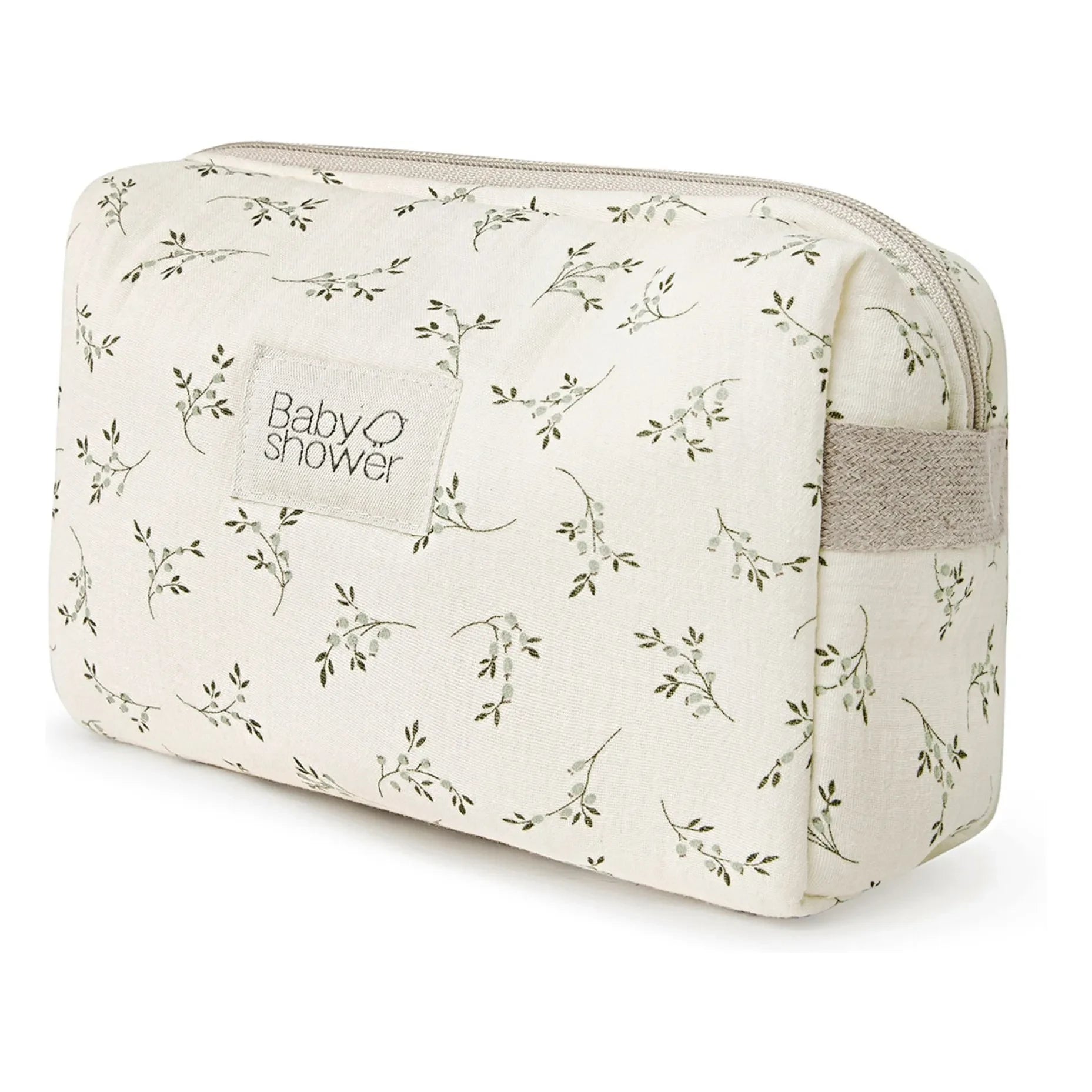 Babyshower - Kosmetiktasche Camila Olive | Ecru