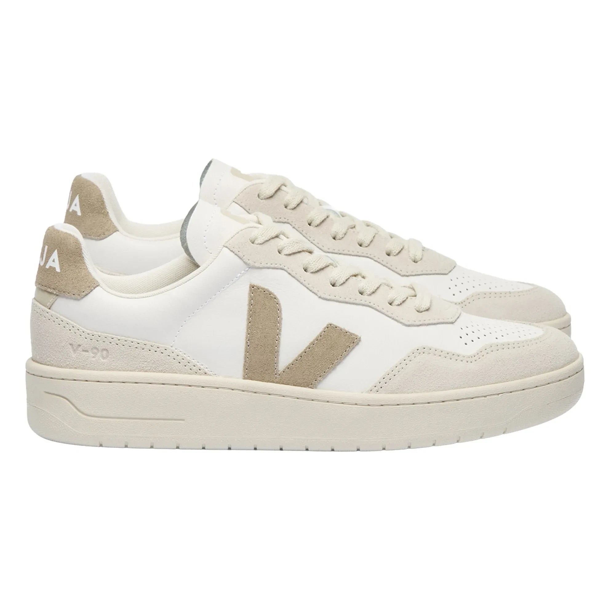 Veja - V-90 Leather O.T. Sneakers | Taupebraun