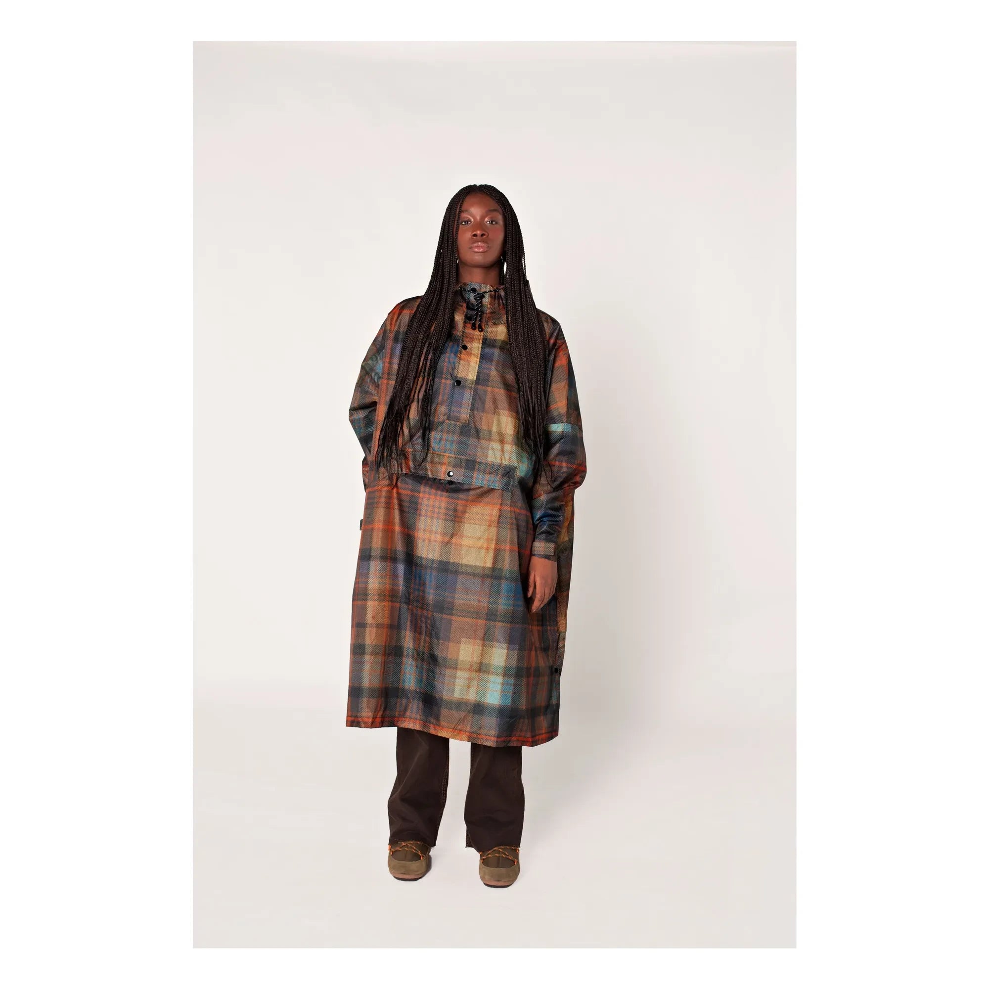 Rainkiss - Tartan-Regencape - Damenkollektion | Orange