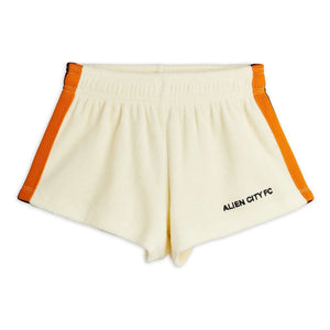 Mini Rodini - Alien City Bio-Baumwoll Terry Shorts | Ecru