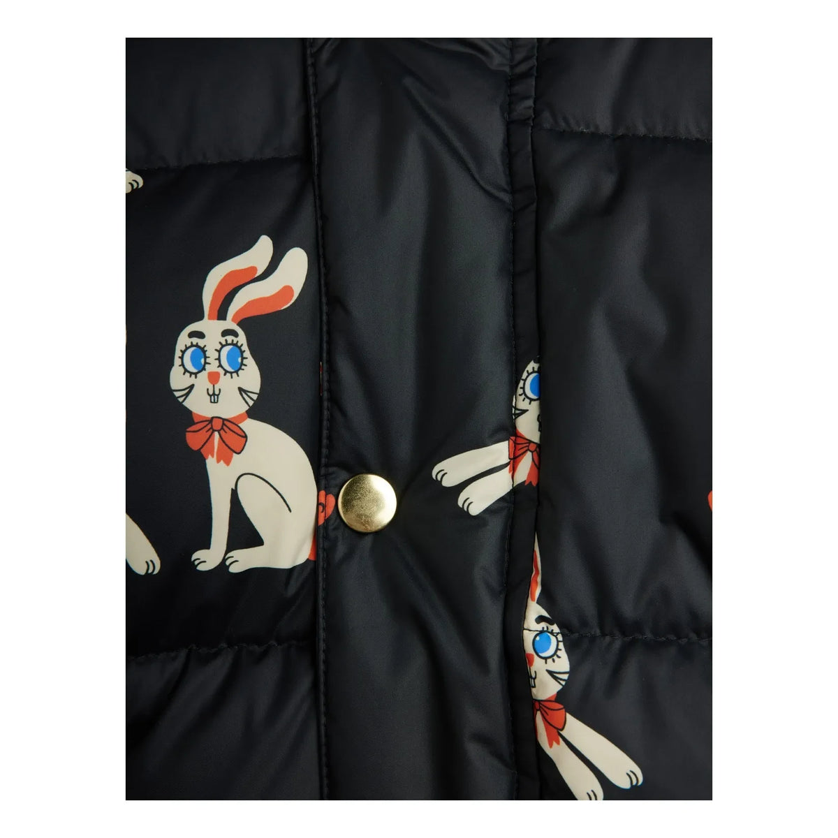 Mini Rodini - Lapins Geri Dönüştürülmüş Elyaf Dolgulu Mont | Siyah