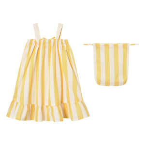 Tinycottons - Gestreiftes Kleid | Gelb