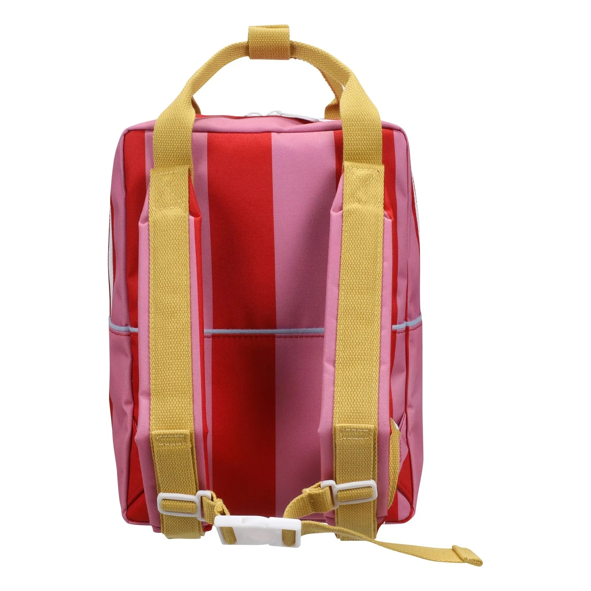Sticky Lemon - Mittelgroßer Gestreifter Rucksack | Fuchsia