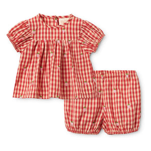 Flöss - Molly Vichy Bluse und Shorts Set | Rot