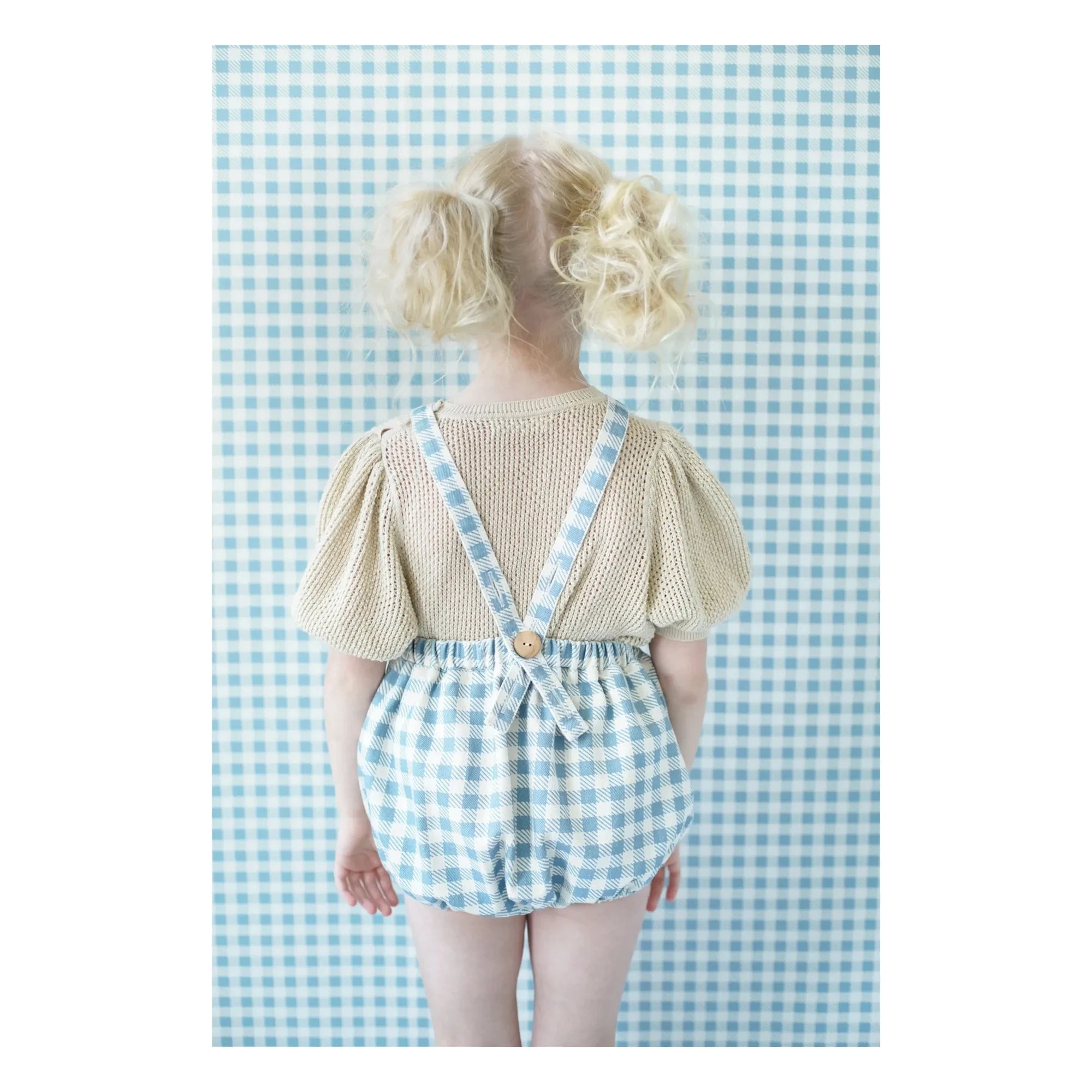 Soor Ploom - Oona Vichy Bio Baumwoll-Jumpsuit | Gebrochenes Weiß