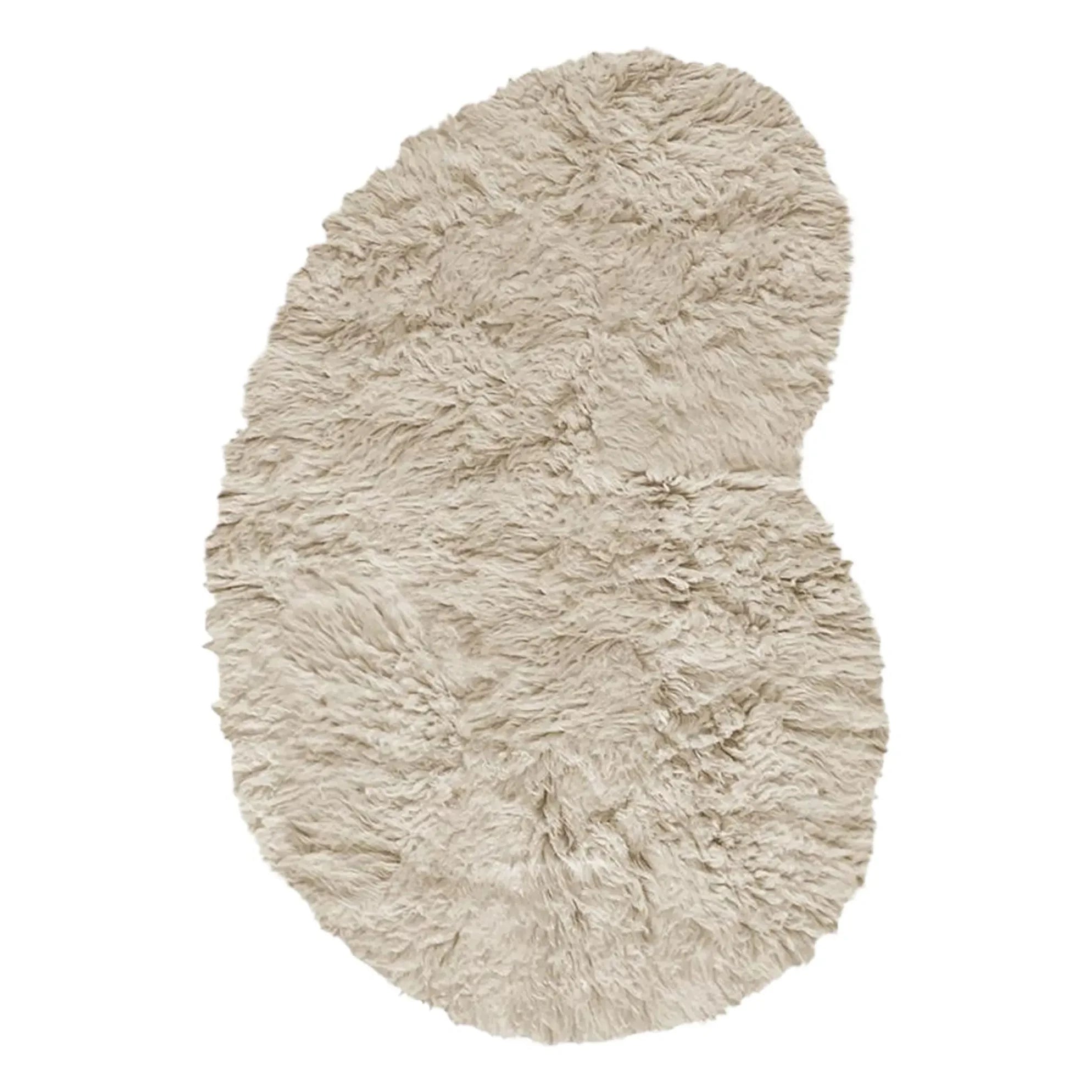 Layered - Zotteliger Schurwollteppich | Beige